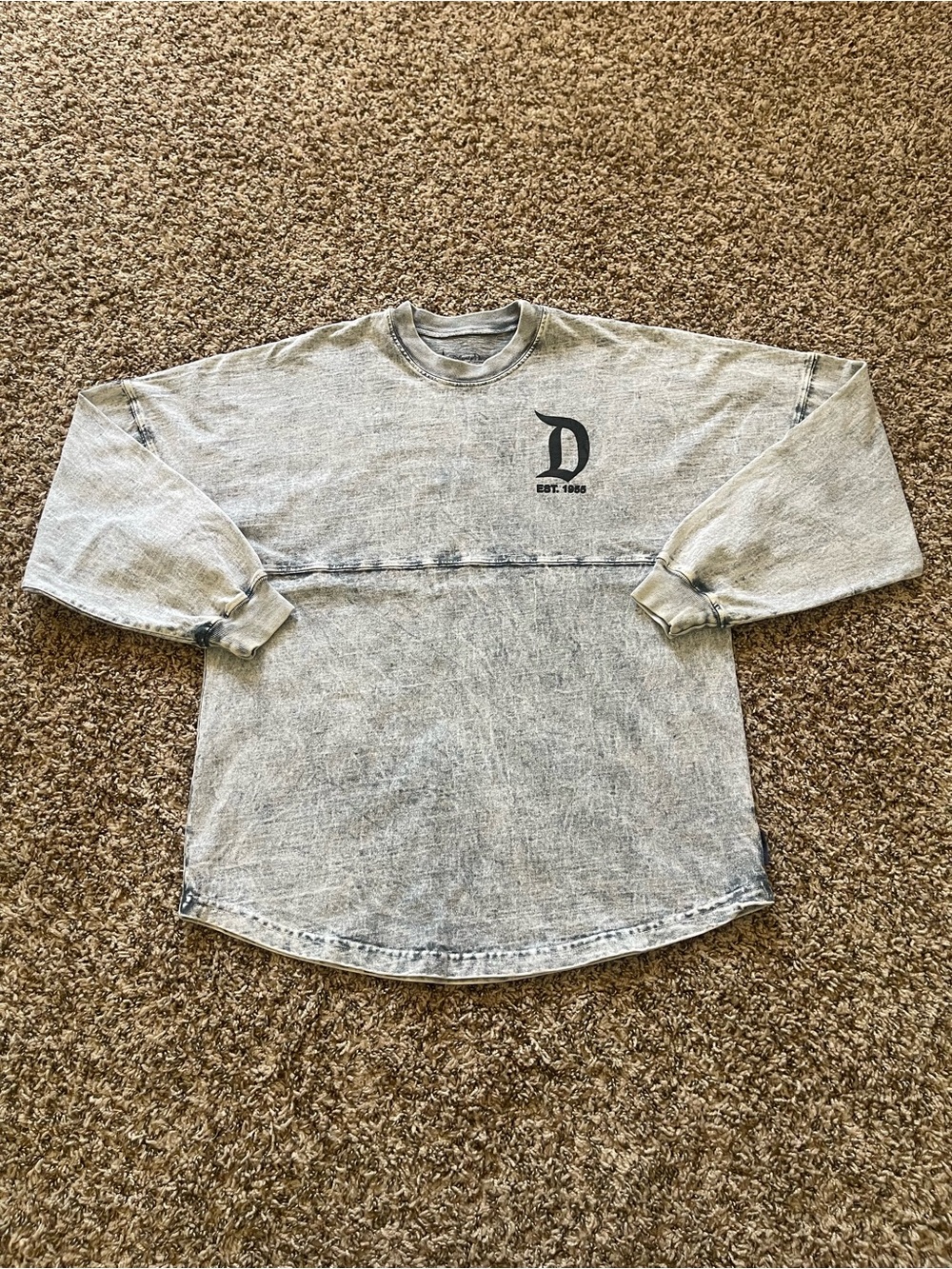 Disneyland Resort Spirit Jersey Gray Acid Wash Mineral Wash Shirt Size S Disney